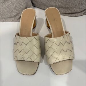 Veronica Beard Kiele Woven Leather Mules Size 9M